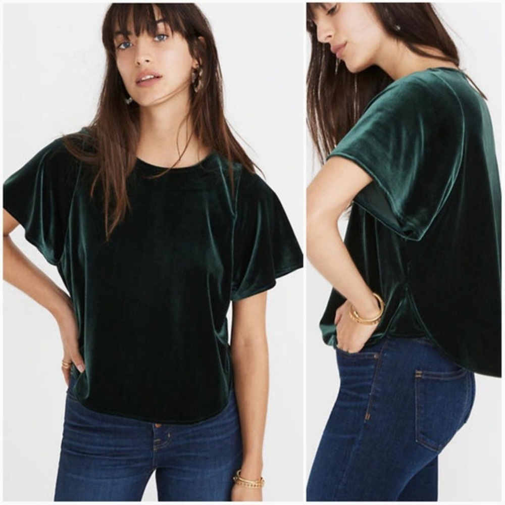 Madewell Velvet Butterfly Top